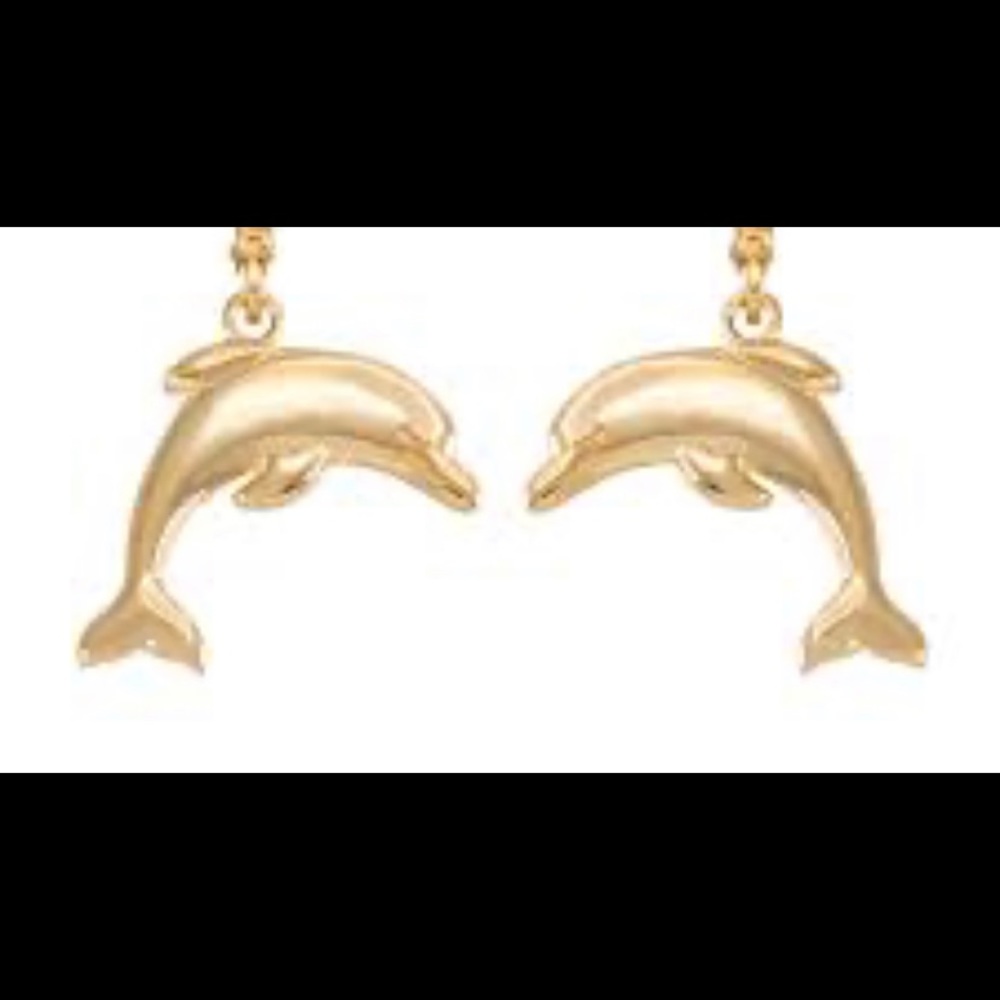 10k gold dolphin earrings